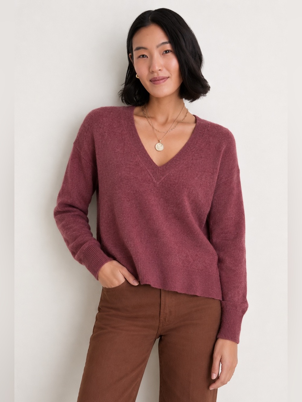 Rachel Zoe 100% Cashmere V-Neck Sweater – Size Large Women’s *R